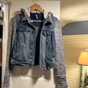 Hooded denim jacket